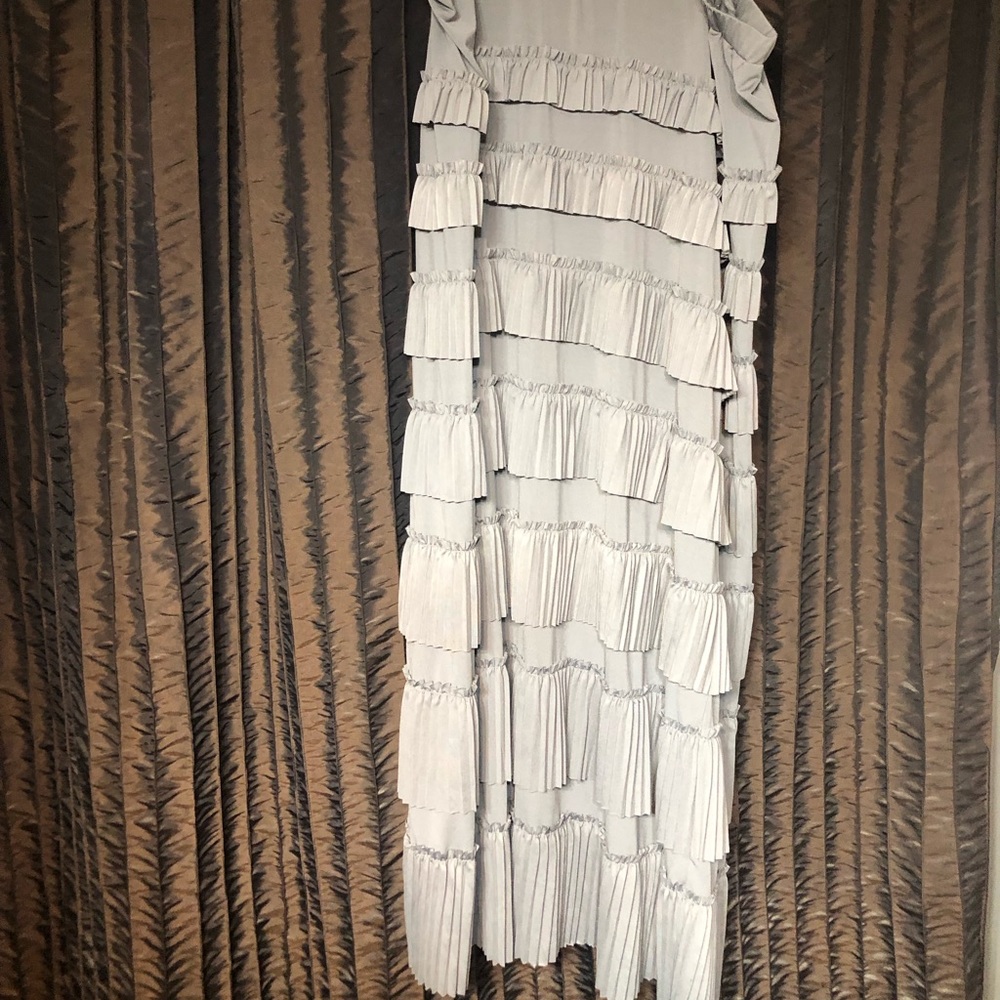 Gathy pleated tiered ruffle skirt